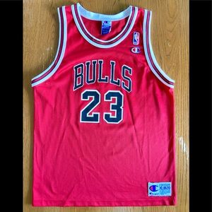 Champion Chicago Bulls Michael Jordan Jersey Red Size: Kids XL-18-20/Adult Small